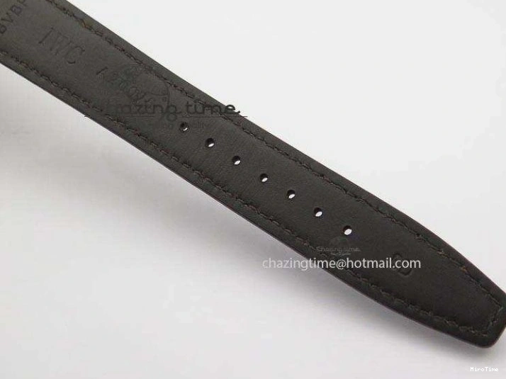 MIROTIME 0414 Portuguese IW371415 ZF 1:1 Best Edition RG Black dial On Brown Leather Strap A Modern 7286